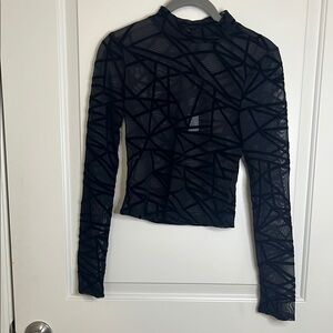 Fashion Nova Black Asymmetrical Fitted Blouse